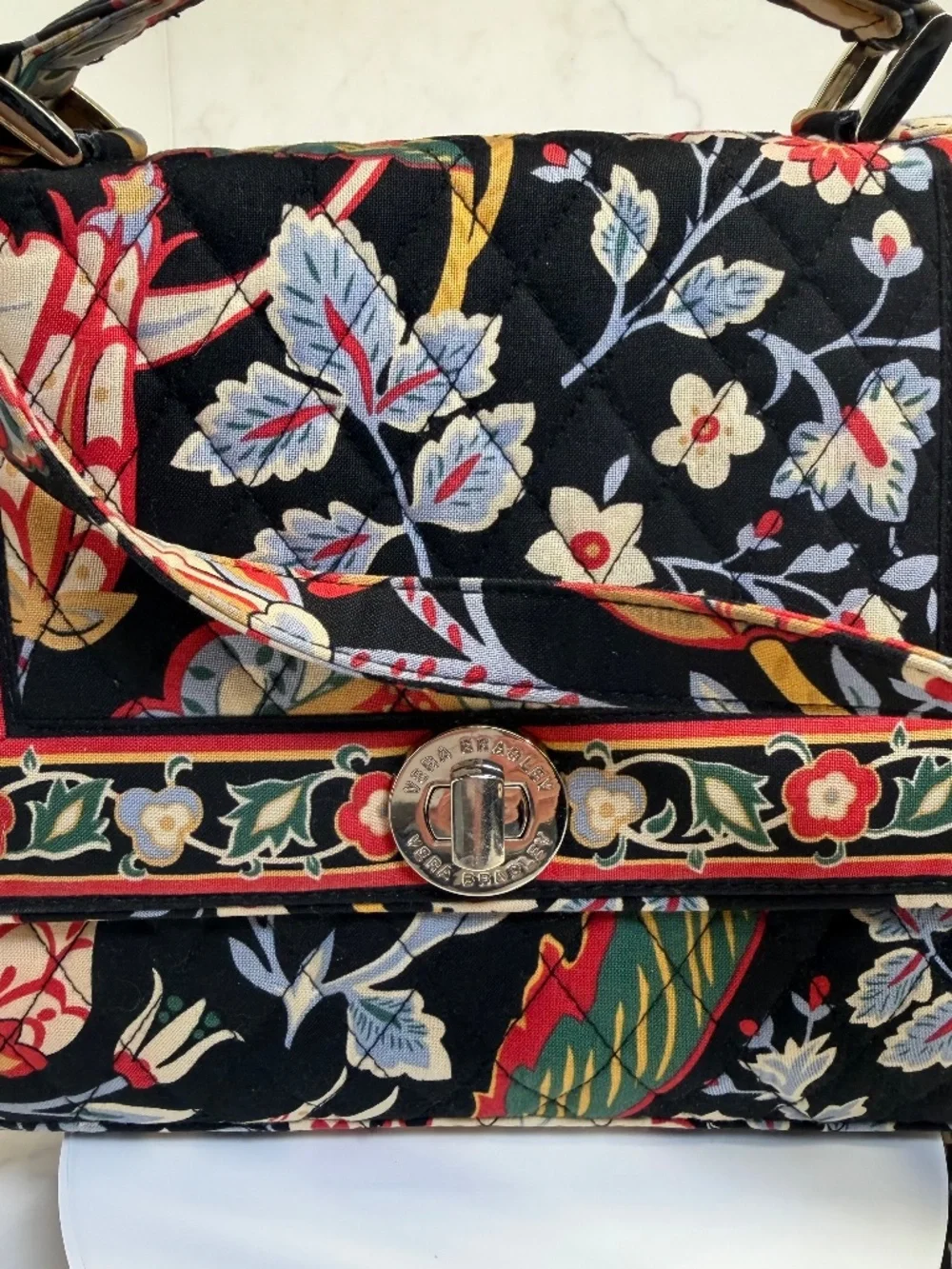 Vera Bradley Versailles Julia Crossbody Bag with Turnlock Closure
